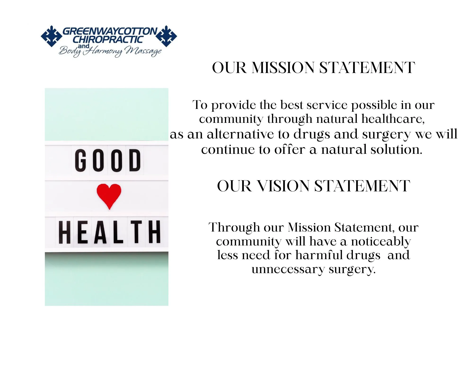 Chiropractic Surprise AZ Mission and Vision Statements Chiropractic Surprise AZ Mission and Vision Statements